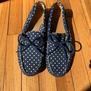 Cole Haan Loafers - Blue & White Polka Dots